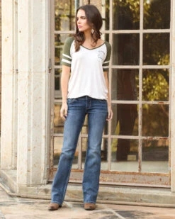 Wrangler Retro Women's Dark Wash Sadie Jeans -Wild West Belle Sales 2000215178 402 D2