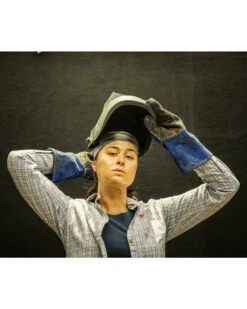 Ariat Women's FR Marion Plaid Print Long Sleeve Button Down Work Shirt -Wild West Belle Sales 2000222974 500 D1