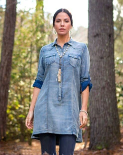 Ryan Michael Women's Serape Jacquard Tunic -Wild West Belle Sales 2000243270 402 P1