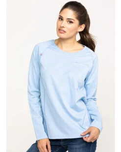 Ariat Women's FR Air Crew Long Sleeve Work Shirt -Wild West Belle Sales 2000269245 400 P5