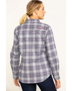 Ariat Women's FR Abigail Plaid Print Long Sleeve Work Shirt 10 Ariat Women's FR Abigail Plaid Print Long Sleeve Work Shirt -Wild West Belle Sales 2000283795 500 P2