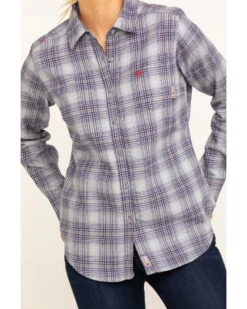 Ariat Women's FR Abigail Plaid Print Long Sleeve Work Shirt 11 Ariat Women's FR Abigail Plaid Print Long Sleeve Work Shirt -Wild West Belle Sales 2000283795 500 P4