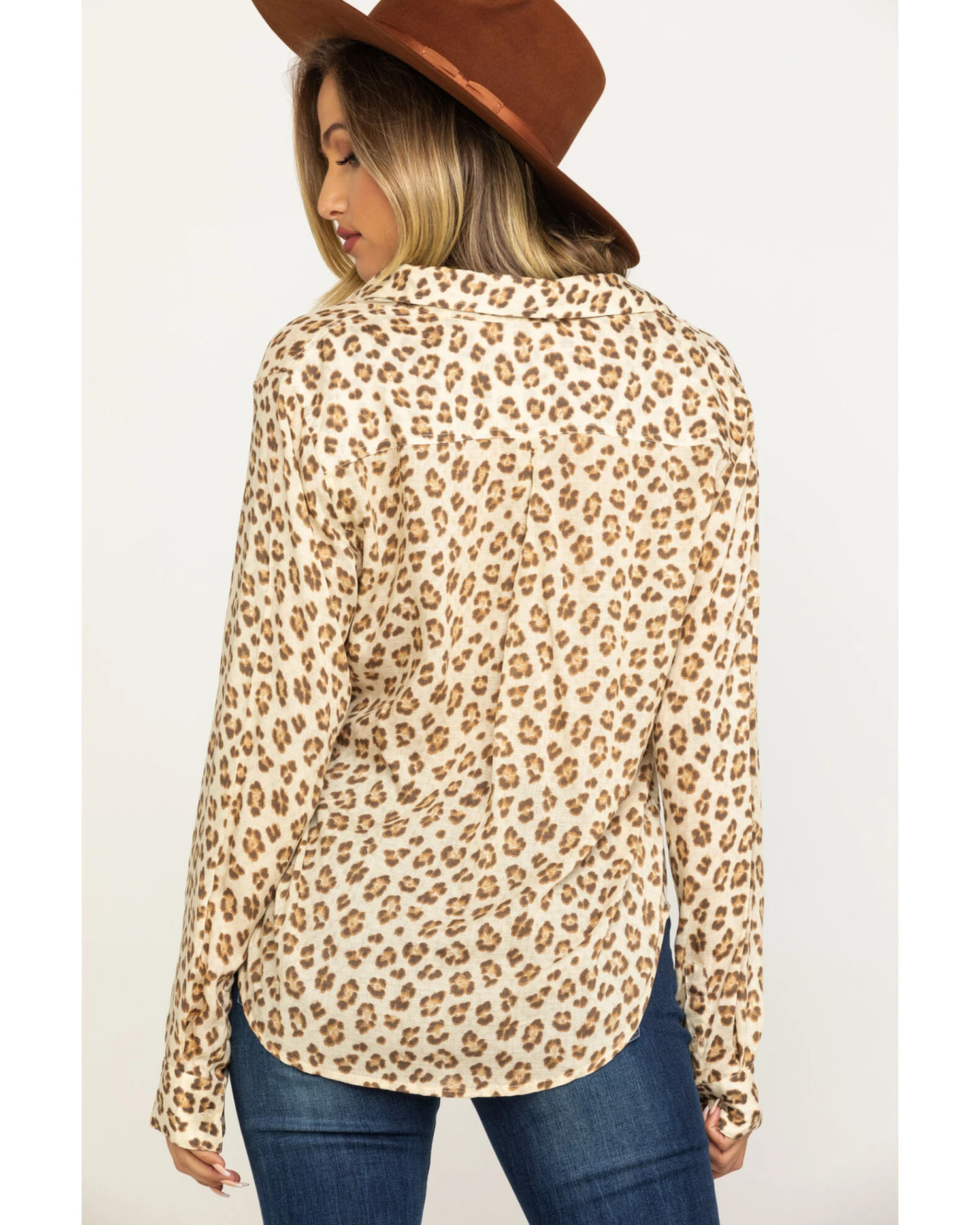 Stetson Women's Brown Leopard Print Button Down Top 2 Stetson Women's Brown Leopard Print Button Down Top - Image 2
