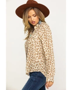 Stetson Women's Brown Leopard Print Button Down Top 11 Stetson Women's Brown Leopard Print Button Down Top -Wild West Belle Sales 2000286934 200 P3