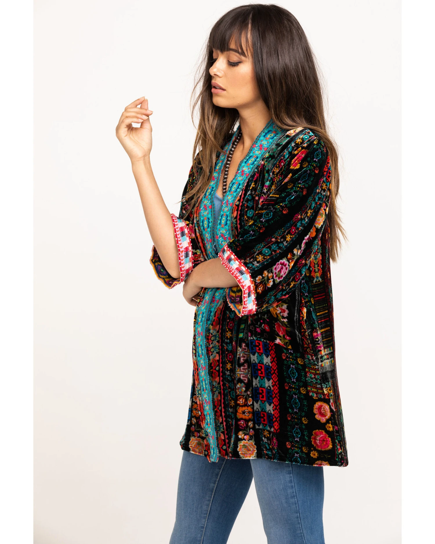 Johnny Was Women's Abril Velvet Reversible Kimono 5 Johnny Was Women's Abril Velvet Reversible Kimono - Image 5