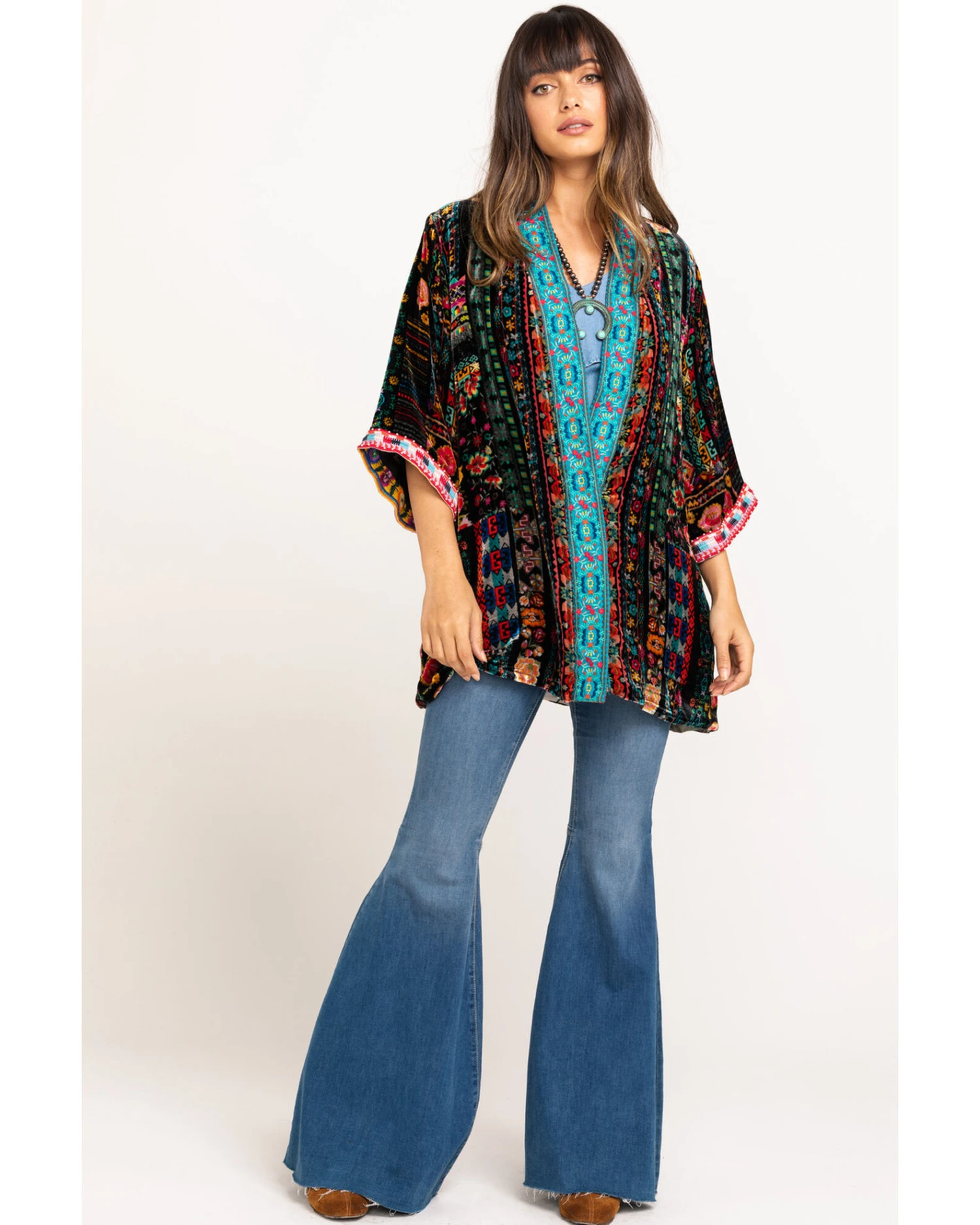 Johnny Was Women's Abril Velvet Reversible Kimono 4 Johnny Was Women's Abril Velvet Reversible Kimono - Image 4