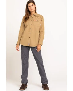 Ariat Women's FR Featherlight Long Sleeve Work Shirt -Wild West Belle Sales 2000294406 250 P6