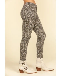 Rock & Roll Denim Women's Leopard Print Skinny Jeans -Wild West Belle Sales 2000296893 400 P3