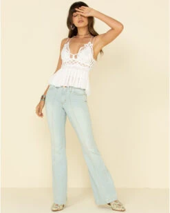 Free People Women's Adella Cami Lace Ruffled Tank Top -Wild West Belle Sales 2000325212 100 P3