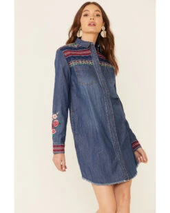 Stetson Women's Denim Southwestern Stripe Dress -Wild West Belle Sales 2000332680 400 P1