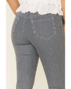 Rock & Roll Denim Women's Pinstripe High Rise Flare Jeans -Wild West Belle Sales 2000338589 401 P3