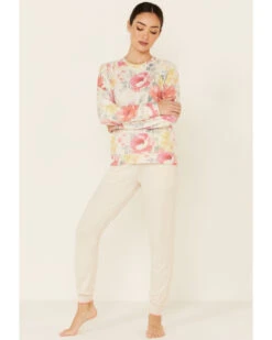 PJ Salvage Women's Happy Blooms Sweatpants 6 PJ Salvage Women's Happy Blooms Sweatpants -Wild West Belle Sales 2000339484 104 P1