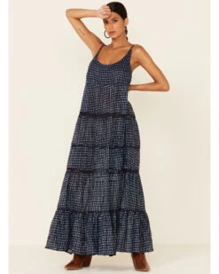 Free People Women's Midnight Dance Print Sleeveless Maxi Dress -Wild West Belle Sales 2000347078 410 P1