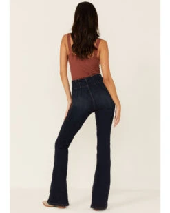 Free People Women's Jayde High Rise Flare Jeans -Wild West Belle Sales 2000354214 400 P3