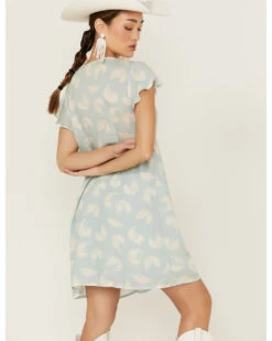 Stetson Women's Feather Print Button-Front Dress -Wild West Belle Sales 2000358889 400 P3