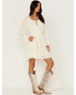 Idyllwind Women's Smock Ya Ivory Long Sleeve Dress 9 Idyllwind Women's Smock Ya Ivory Long Sleeve Dress -Wild West Belle Sales 2000359145 103 P5