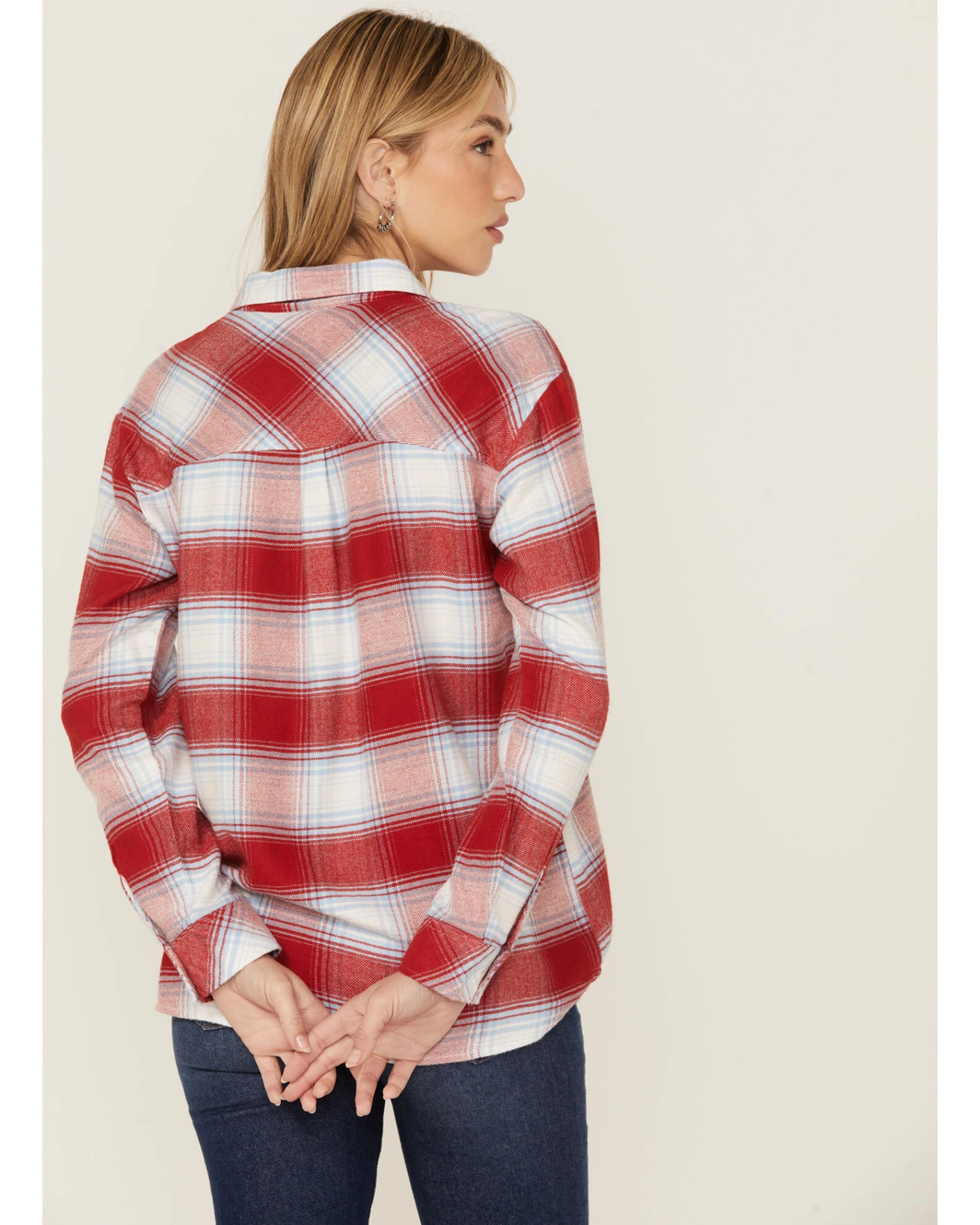 Idyllwind Women's Sycamore Ridge Plaid Print Relaxed Flannel Pearl Snap Shirt 4 Idyllwind Women's Sycamore Ridge Plaid Print Relaxed Flannel Pearl Snap Shirt - Image 4
