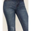 Cleo + Wolf Women's Slim Straight Signature Pocket Denim Jeans