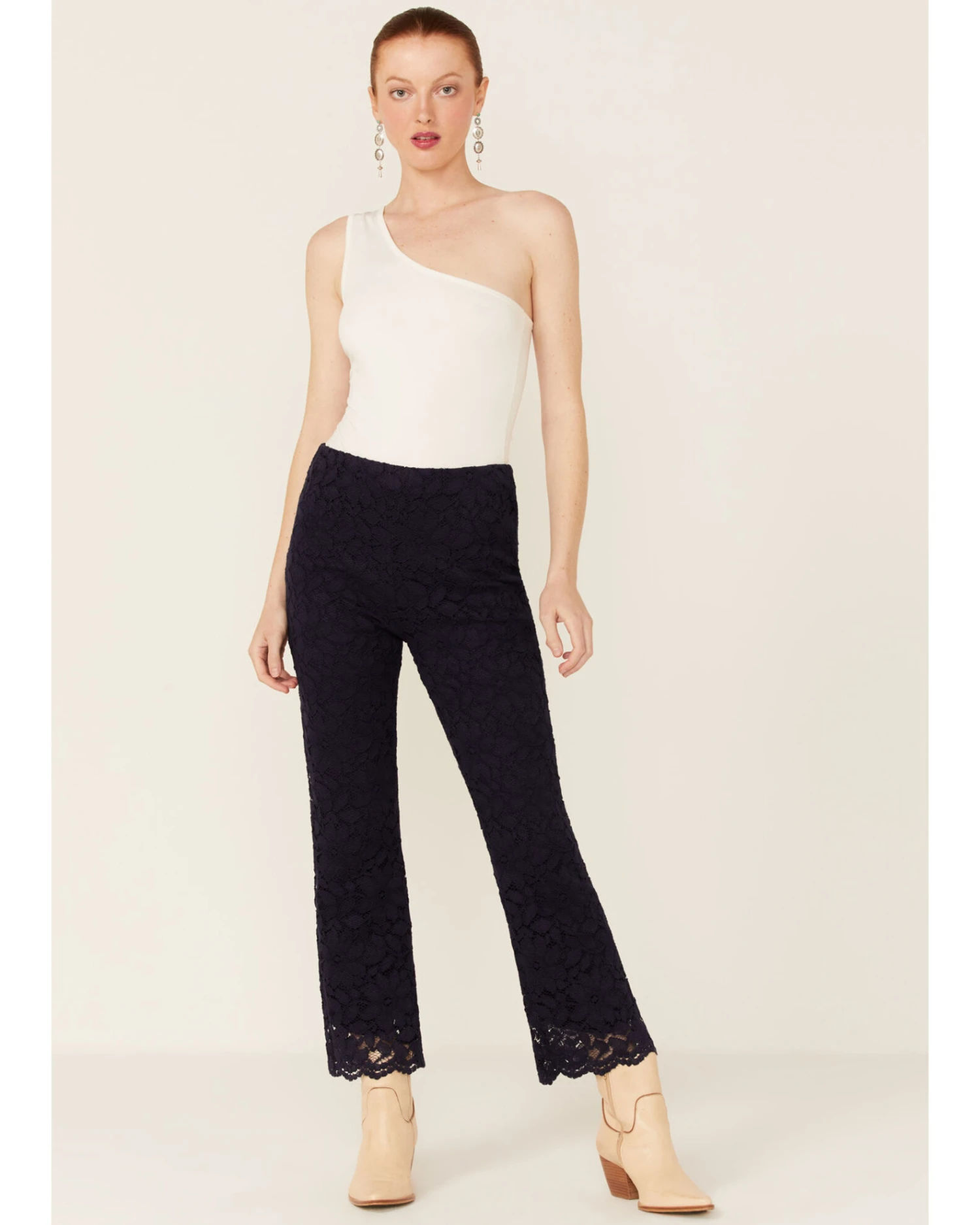 Free People Women's Disco Wild Laces Pull On Flare Pants 1 Free People Women's Disco Wild Laces Pull On Flare Pants