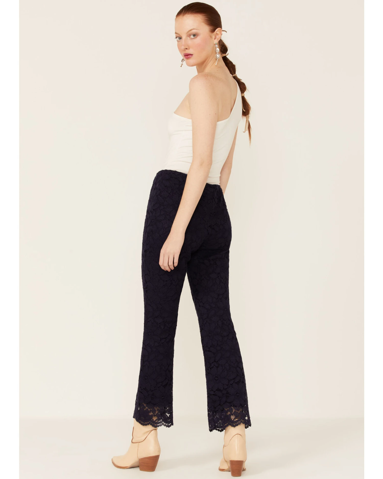 Free People Women's Disco Wild Laces Pull On Flare Pants 2 Free People Women's Disco Wild Laces Pull On Flare Pants - Image 2