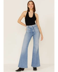 Wrangler X Fender Women's Wanderer Cowgirl Rockstar Medium Wash High Rise Flare Jeans -Wild West Belle Sales 2000360368 400 P1