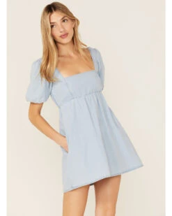 Show Me Your Mumu Women's Smitten Babydoll Denim Dress 7 Show Me Your Mumu Women's Smitten Babydoll Denim Dress -Wild West Belle Sales 2000360791 400 P1