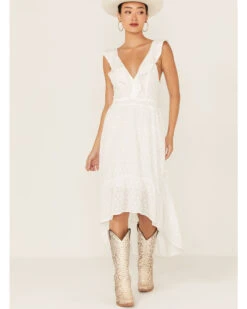 Molly Bracken Women's Ruffle Trim Cross Back Dress 6 Molly Bracken Women's Ruffle Trim Cross Back Dress -Wild West Belle Sales 2000365797 100 P2