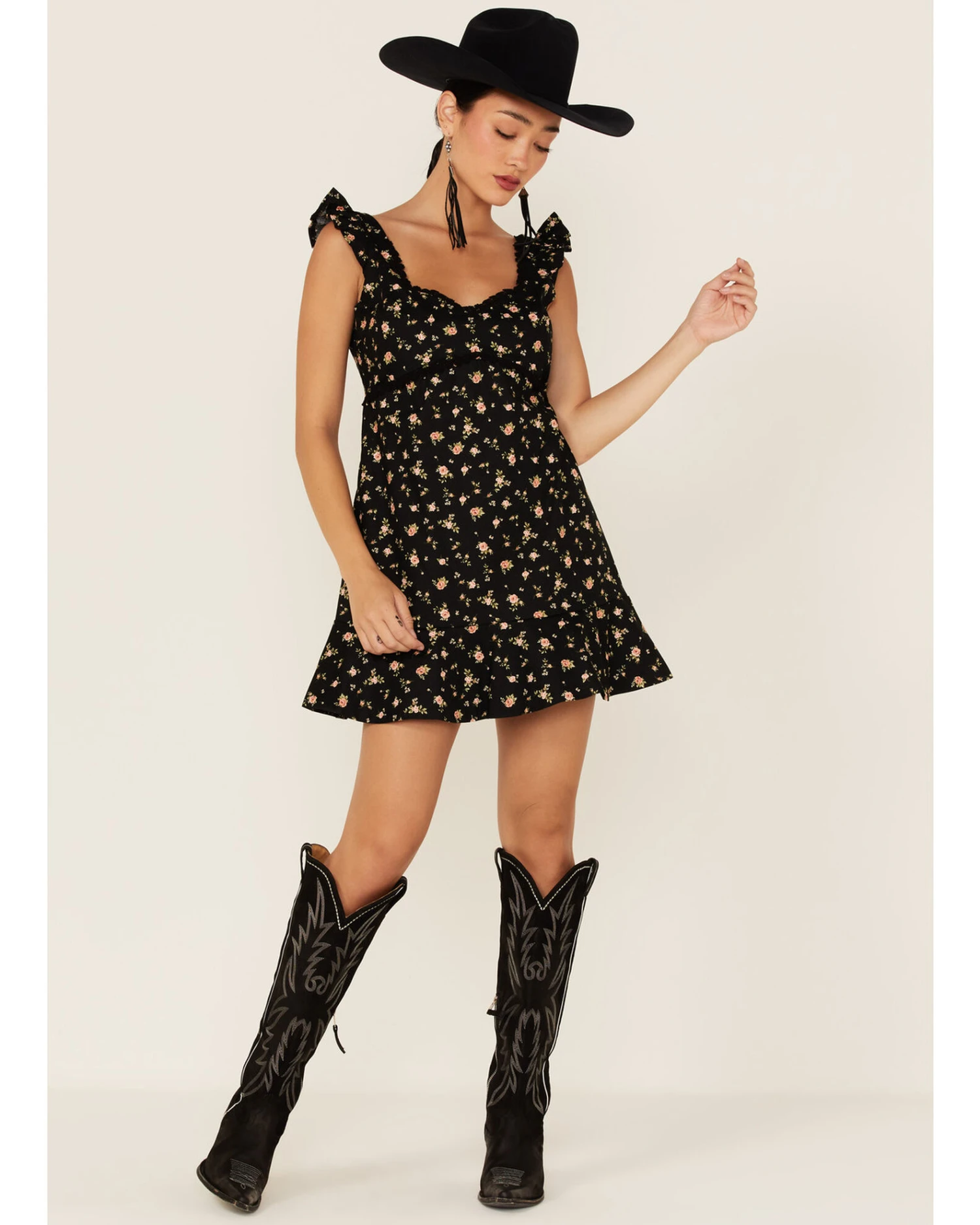 Maggie Sweet Women's Paula Floral Print Sleeveless Mini Dress 3 Maggie Sweet Women's Paula Floral Print Sleeveless Mini Dress - Image 3