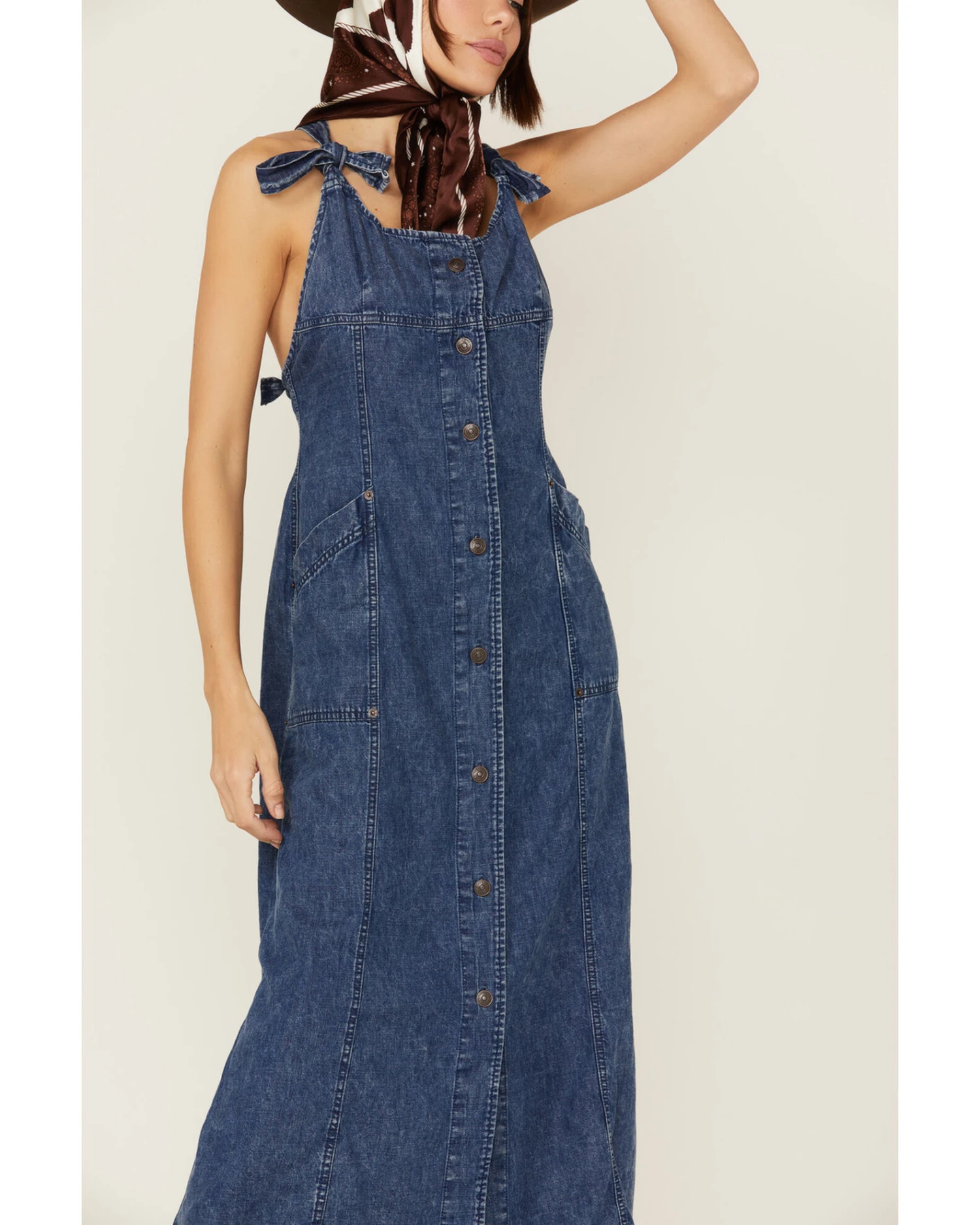 Free People Women's Time After Time Denim Midi Dress 2 Free People Women's Time After Time Denim Midi Dress - Image 2