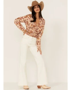 Free People Women's I Got You Printed Top -Wild West Belle Sales 2000366154 103 P2