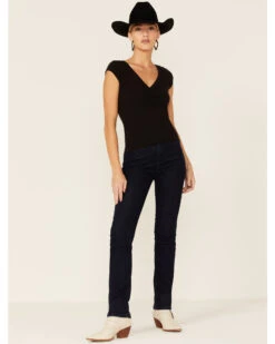 Lola Jeans Women's Dark Wash High Rise Straight Leg Jeans -Wild West Belle Sales 2000366384 400 P1