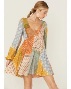 Jen's Pirate Booty Women's Hyde Patchwork Mini Dress -Wild West Belle Sales 2000367261 900 P2