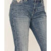Rock & Roll Denim Women's Light Wash Mid Rise Southwestern Embroidered Bootcut Jeans