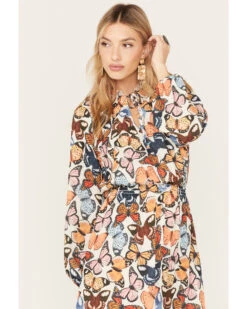 Show Me Your Mumu Women's Cait Butterfly Print Midi Dress -Wild West Belle Sales 2000368260 900 P2