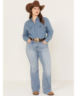 Ariat Women's R.E.A.L. Light Wash Mid Rise Regina Flare Jeans - Plus 7 Ariat Women's R.E.A.L. Light Wash Mid Rise Regina Flare Jeans - Plus -Wild West Belle Sales 2000372258 400 P1
