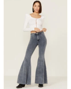 Free People Women's Just Float On Cloudy Indigo Flare Jeans