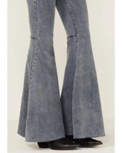 Free People Women's Just Float On Cloudy Indigo Flare Jeans -Wild West Belle Sales 2000372378 103 P2