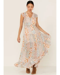 Miss Me Women's Floral Print Patchwork Maxi Dress 6 Miss Me Women's Floral Print Patchwork Maxi Dress -Wild West Belle Sales 2000372854 103 P1