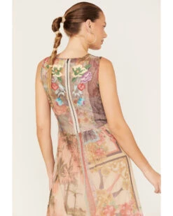 Johnny Was Women's Elisha Floral Print Mesh Slip Dress -Wild West Belle Sales 2000373880 000 P4