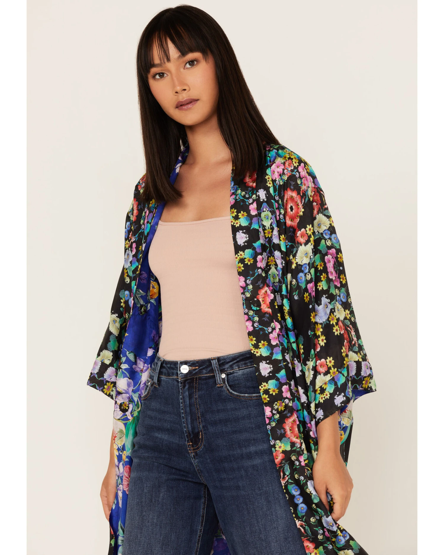 Johnny Was Women's Ella Floral Reversible Kimono 3 Johnny Was Women's Ella Floral Reversible Kimono - Image 3