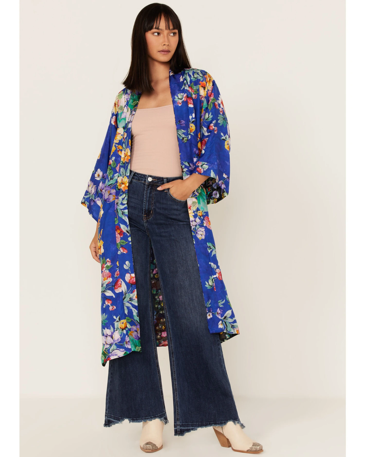 Johnny Was Women's Ella Floral Reversible Kimono 4 Johnny Was Women's Ella Floral Reversible Kimono - Image 4
