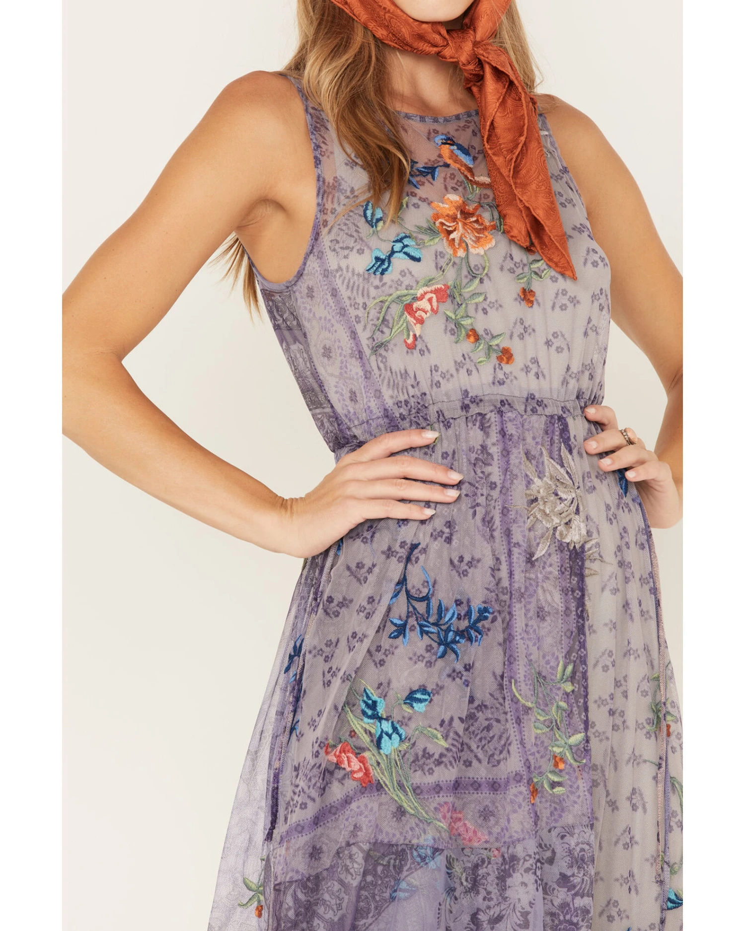 Johnny Was Women's Silvana Mesh Dress 1 Johnny Was Women's Silvana Mesh Dress