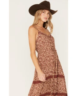 Idyllwind Women's Floral Print Tiered Maxi Dress -Wild West Belle Sales 2000374253 213 P2