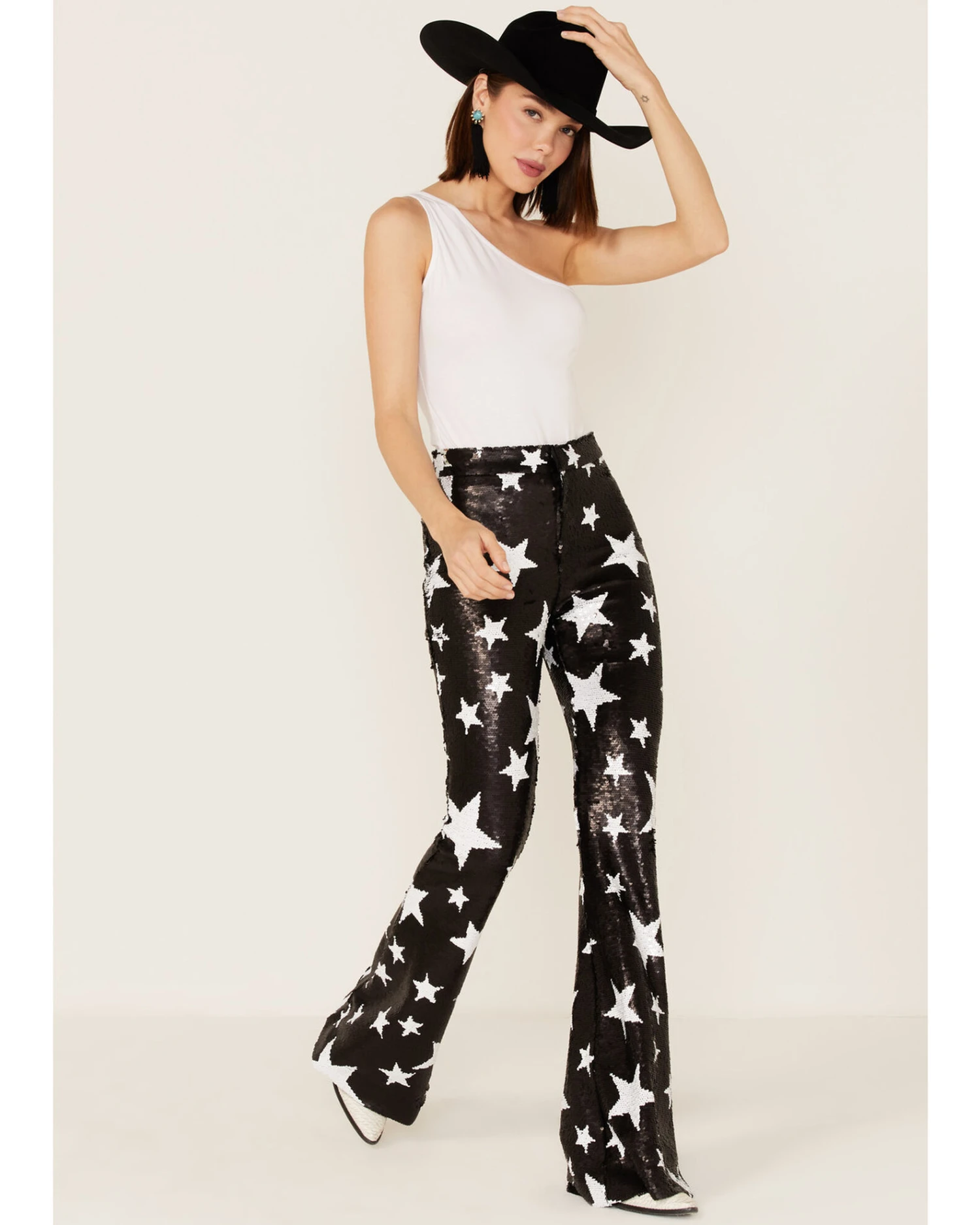 Any Old Iron Women's Star Sequin Flare Pants 2 Any Old Iron Women's Star Sequin Flare Pants - Image 2