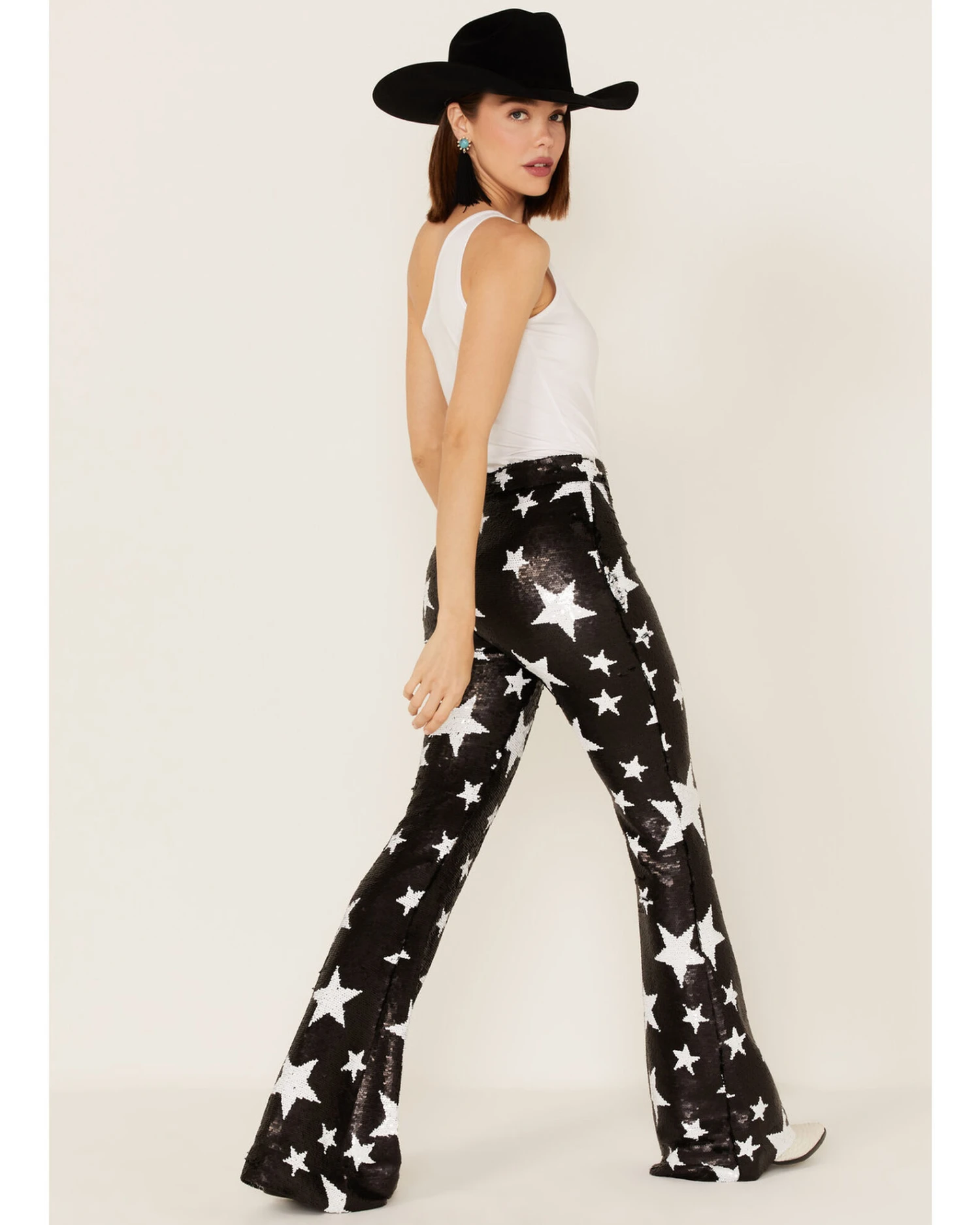 Any Old Iron Women's Star Sequin Flare Pants 3 Any Old Iron Women's Star Sequin Flare Pants - Image 3