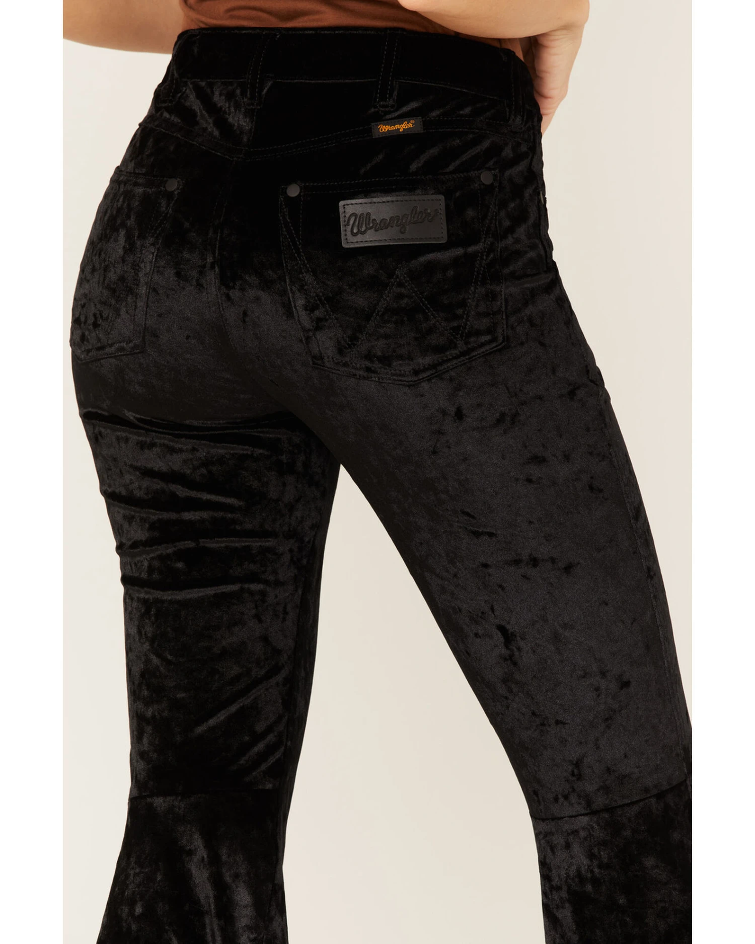 Wrangler Retro Women's Velvet High Rise Trumpet Flare Pants 2 Wrangler Retro Women's Velvet High Rise Trumpet Flare Pants - Image 2