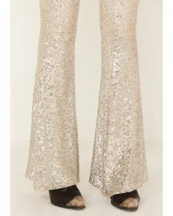 Show Me Your Mumu Women's Sequins Mercury Bell Bottom Pants -Wild West Belle Sales 2000376656 040 P2