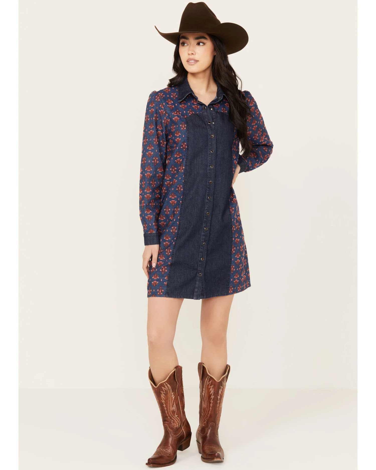 Maggie Sweet Women's Cora Color Block Shirt Dress 3 Maggie Sweet Women's Cora Color Block Shirt Dress - Image 3