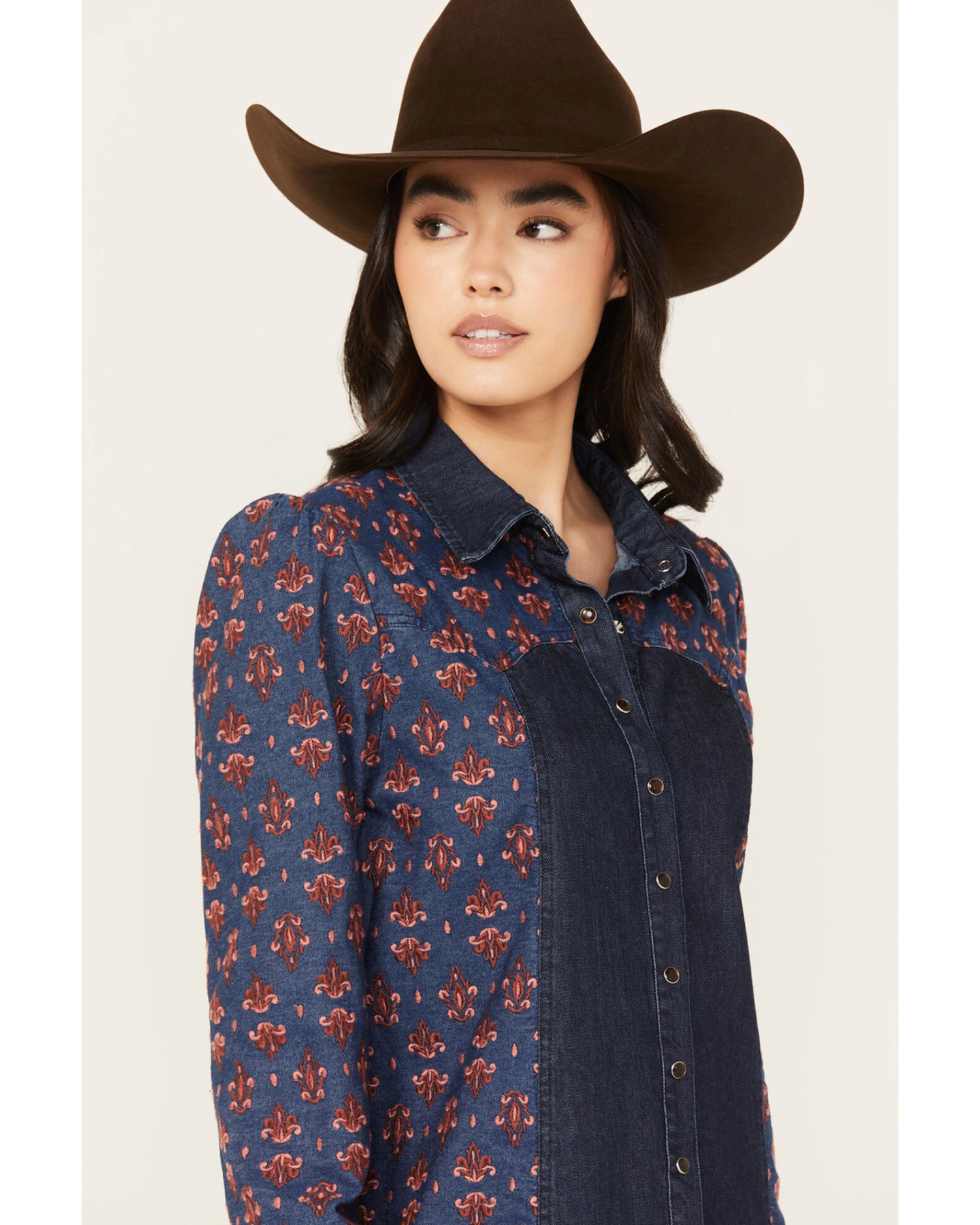 Maggie Sweet Women's Cora Color Block Shirt Dress 2 Maggie Sweet Women's Cora Color Block Shirt Dress - Image 2