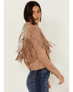 Idyllwind Women's Fate Tie-Front Faux Suede Fringe Shirt 6 Idyllwind Women's Fate Tie-Front Faux Suede Fringe Shirt -Wild West Belle Sales 2000380691 280 P2